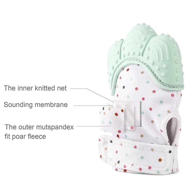 Sensory Baby Teether Mitten & Silicone Toy