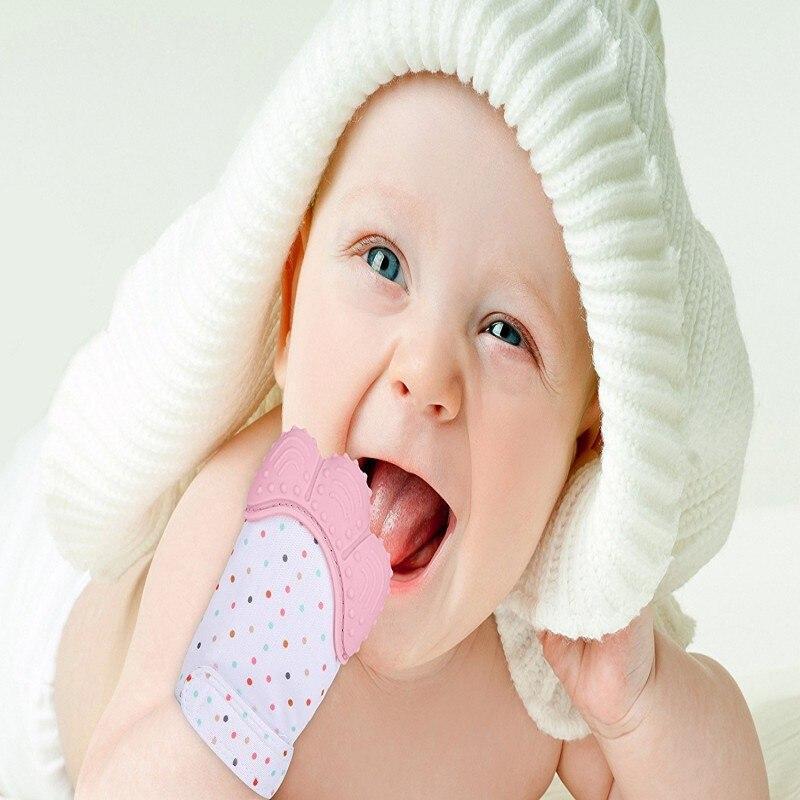 Sensory Baby Teether Mitten & Silicone Toy