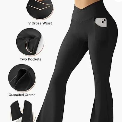 High-Performance Ribbed Yoga Pants