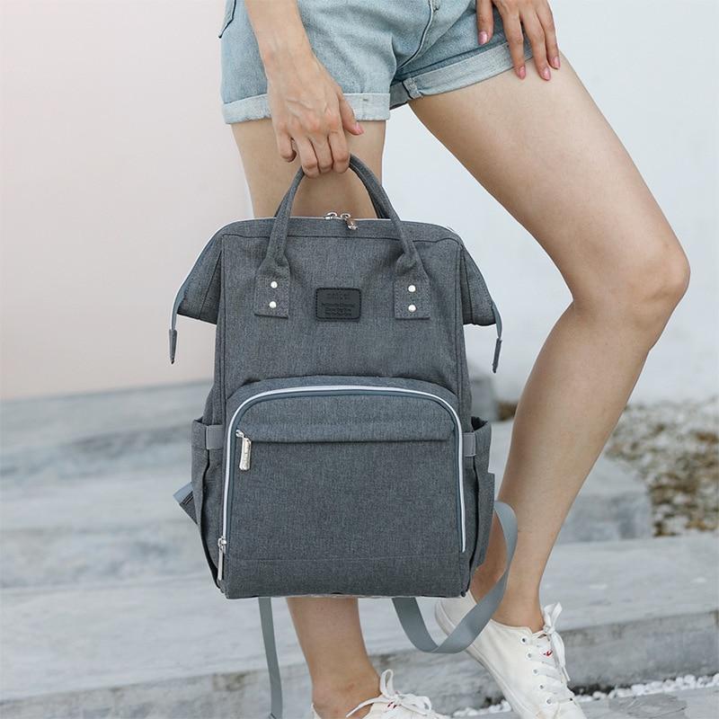3-in-1 Expandable Diaper Backpack with Portable Bassinet & USB