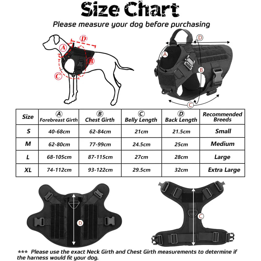 Large Dog Harness Set with Leash & Collar – Training & Walking Vest for All Breeds