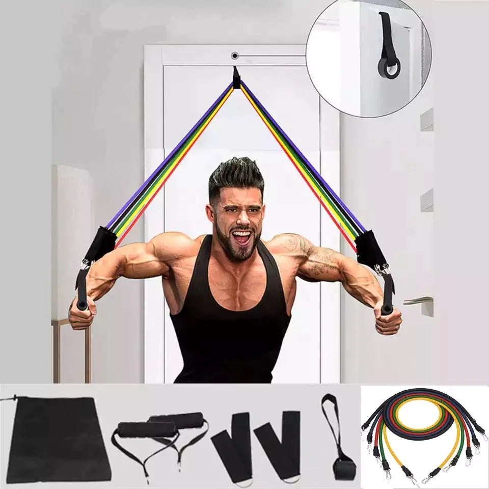 11-Piece Stackable Resistance Band & Pull Rope Set