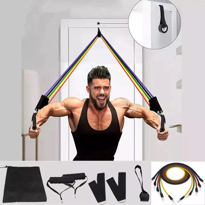 11-Piece Stackable Resistance Band & Pull Rope Set