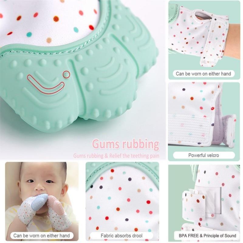Sensory Baby Teether Mitten & Silicone Toy
