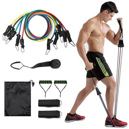 11-Piece Stackable Resistance Band & Pull Rope Set