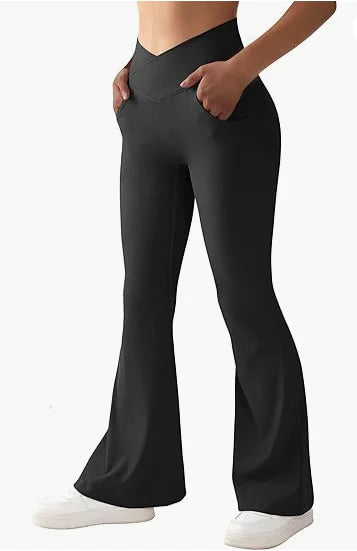 High-Performance Ribbed Yoga Pants
