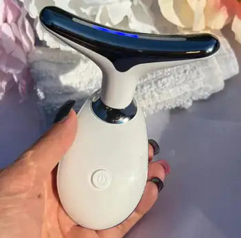 Beauty Facial Massager, 7 Color Wavy Acne Beauty Microcurrent Facial Device