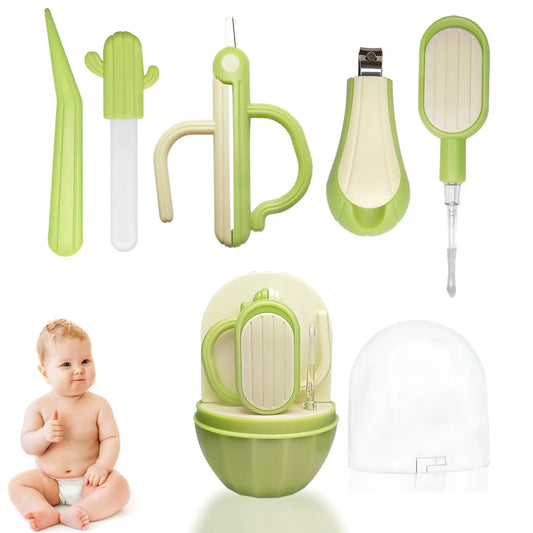 5-in-1 Baby Nail Kit with Cactus Storage Case